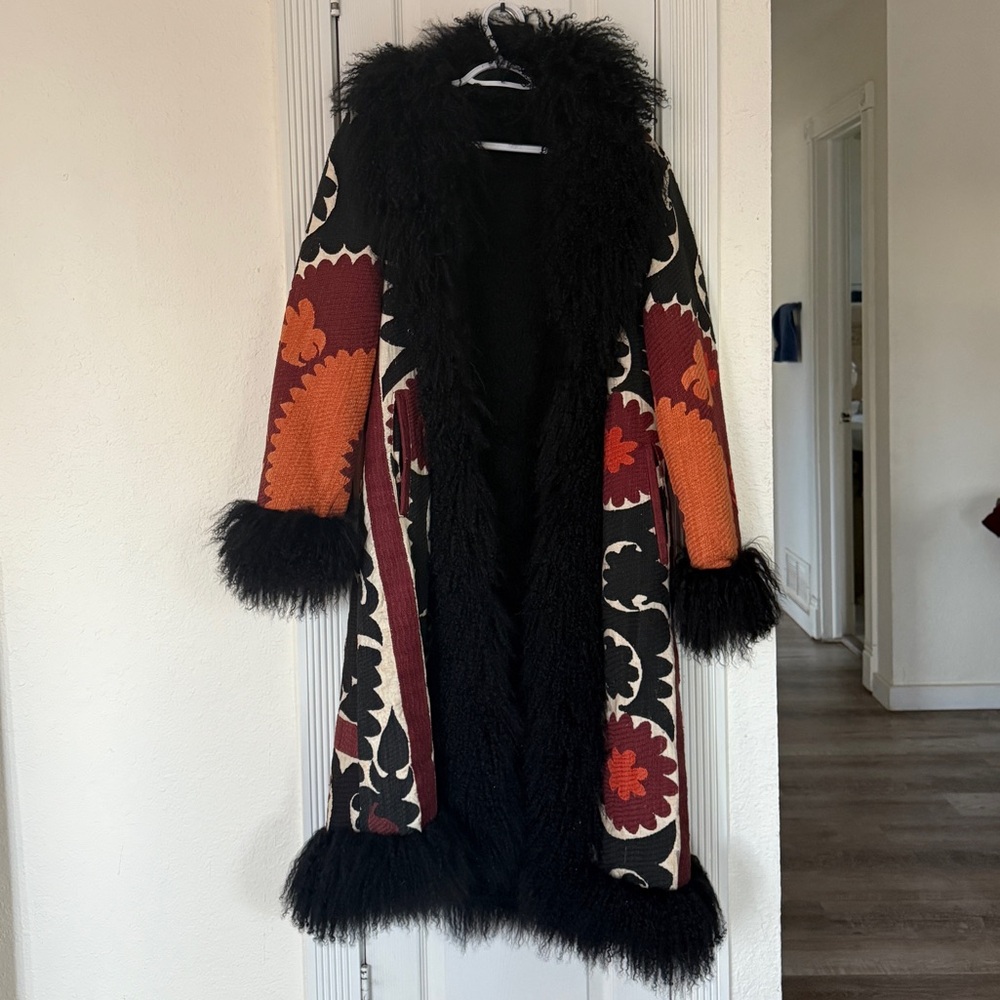 Authentic Sherpa penny lane jacket with real Mongolian fur - Picture 7 of 7